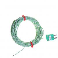 Termopar de unin expuesta IEC de doble torsin con aislamiento de PFA con enchufe en miniatura - Tipos K, J, T